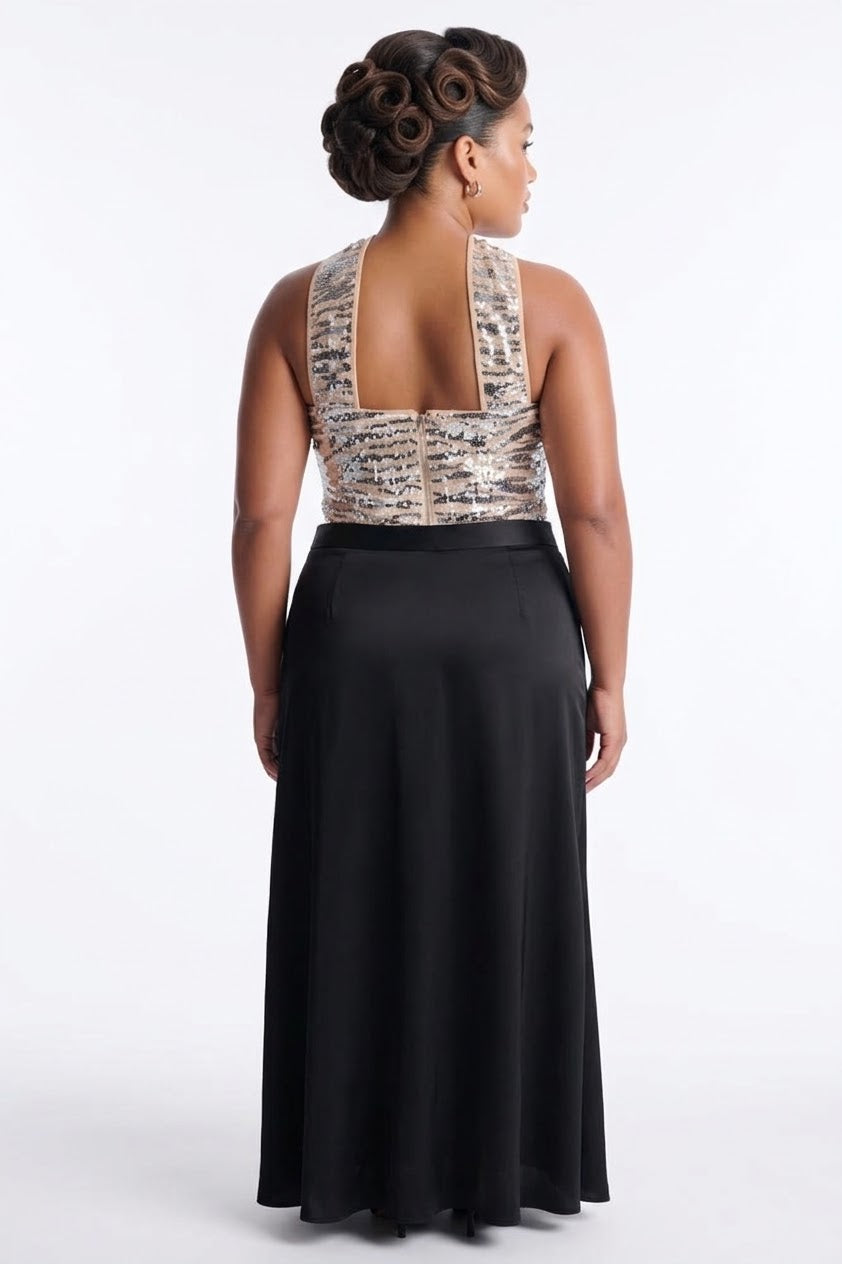 Golden Hour Shimmer Tube Top